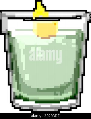 flame scented candle game pixel art vector illustration Stock Vector