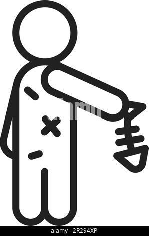 Starvation icon vector image. Suitable for mobile application web application and print media. Stock Vector