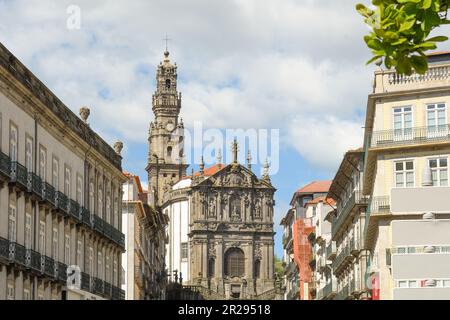 Church and tower of Los Clérigos in Porto Stock Photo