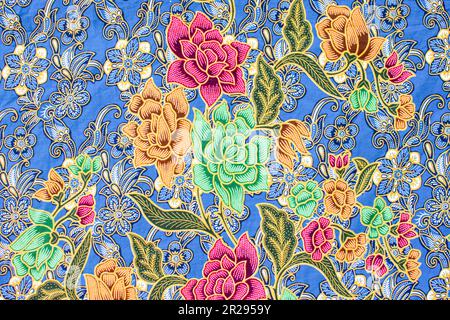The beautiful of art Malaysian and Indonesian Batik Pattern Stock Photo ...