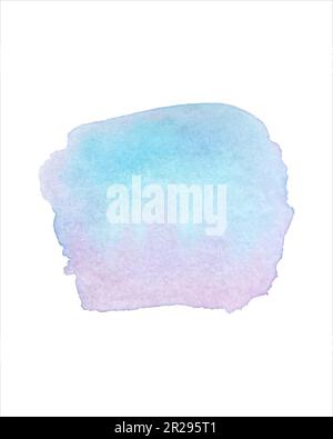Abstract watercolor hand paint texture isolated on white background, pink and blue watercolor textured background. Vector illustration Stock Vector