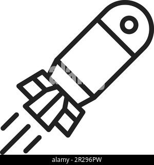 Torpedo icon vector image. Suitable for mobile application web application and print media. Stock Vector