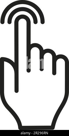 Touch icon vector image. Suitable for mobile application web application and print media. Stock Vector