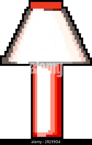 phone smart lamp game pixel art vector illustration Stock Vector