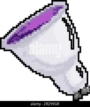 lamp smart light bulb game pixel art vector illustration Stock Vector