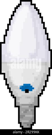 power smart light bulb game pixel art vector illustration Stock Vector