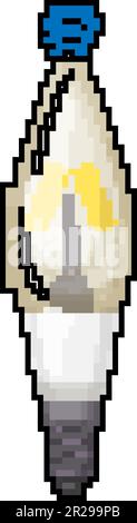 energy smart light bulb game pixel art vector illustration Stock Vector