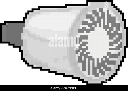 creative smart light bulb game pixel art vector illustration Stock Vector