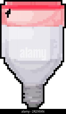 wireless smart light bulb game pixel art vector illustration Stock Vector