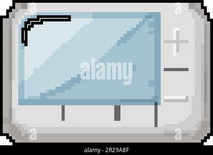 temperature smart thermostat game pixel art vector illustration Stock Vector