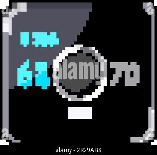 dial smart thermostat game pixel art vector illustration Stock Vector
