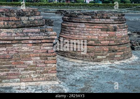 12 19 2014 Vintage Kutagarshala a brick structures at Buddhist site Vaishali Bihar India Stock Photo