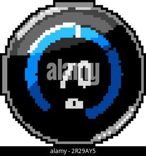 thermometer smart thermostat game pixel art vector illustration Stock Vector