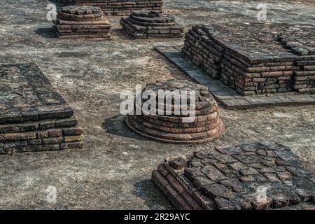 12 19 2014 Vintage Kutagarshala a brick structures at Buddhist site Vaishali Bihar India Stock Photo