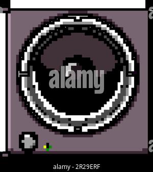 recording studio sound monitor game pixel art vector illustration Stock Vector