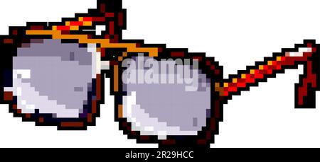 cool sunglasses men game pixel art vector illustration Stock Vector