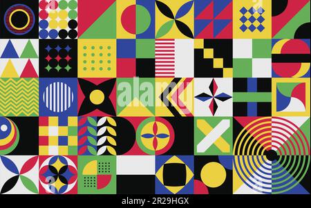 Disability Pride Month Vector Illustration. July Awareness. Celebrating Disability Community. Neo Geometric pattern concept abstract graphic design Stock Vector