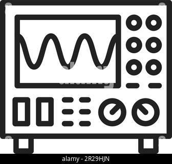 Oscilloscope icon vector image. Stock Vector