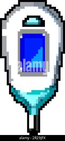 medical thermometer game pixel art vector illustration Stock Vector