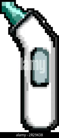 virus thermometer game pixel art vector illustration Stock Vector