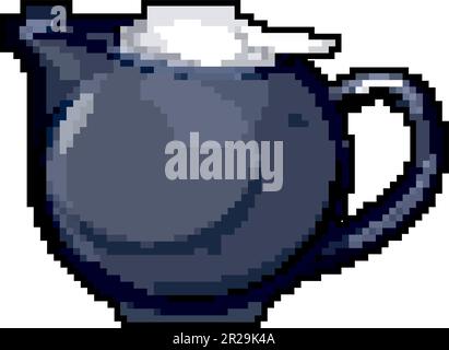 cute teapot tea kettle game pixel art vector illustration 23873689 Vector  Art at Vecteezy