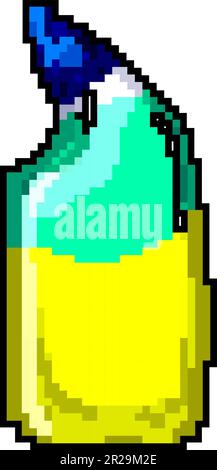 fresh toilet cleaner game pixel art vector illustration Stock Vector