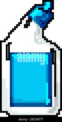 bathroom toilet cleaner game pixel art vector illustration Stock Vector
