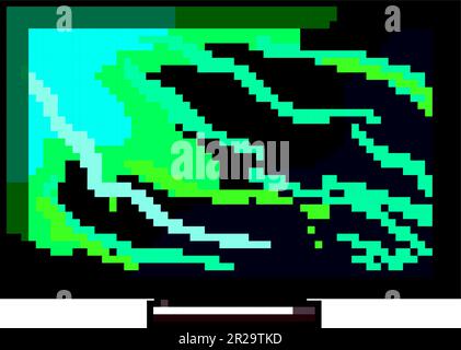 wall tv screen game pixel art vector illustration Stock Vector Image ...