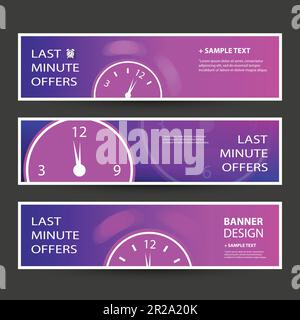 Last Minute Offer Headers or Banners Template for Your Advertisement Stock Vector
