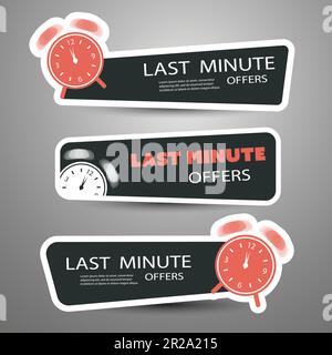 Last Minute Offer Vector Headers or Banners Template for Your Advertisement Stock Vector