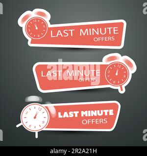Last Minute Offer Vector Headers or Banners Template for Your Advertisement Stock Vector