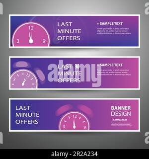 Last Minute Offer Headers or Banners Template for Your Advertisement Stock Vector