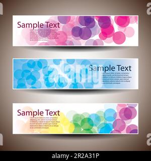 Three abstract header design Stock Vector
