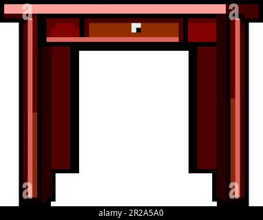 top wood table game pixel art vector illustration Stock Vector Image ...