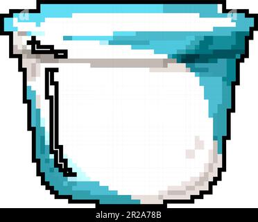 healthy yogurt package game pixel art vector illustration Stock Vector