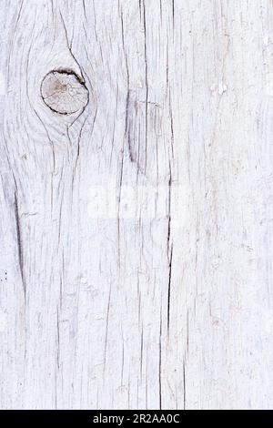 White wooden plank with veins and knots that textures it. Ideal for any type of design or texture. Stock Photo