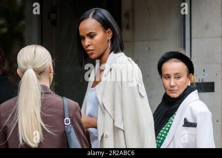 180 Studios, London, UK. 18th May 2023. Sabrina Elba arriving at a special industry showcase event hosted by the British Fashion Council (BFC) at 180 Studios, where His Majesty, King Charles presented the Queen Elizabeth II Award for British Design. Photo by Amanda Rose/Alamy Live News Stock Photo