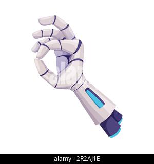 Robot Hand Showing Cyborg Droid Mechanical Prosthesis Vector Arm