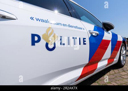 side of a Dutch Police car Stock Photo