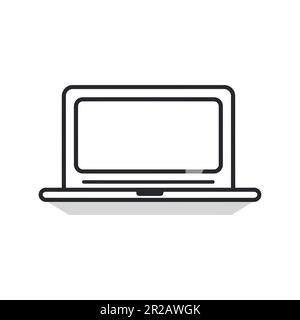 laptop icon black vector illustration Stock Vector Image & Art - Alamy