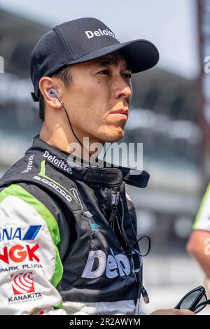 Indianapolis, IN, USA. 18th May, 2023. INDYCAR driver, Takuma Sato (11) of Tokyo, Japan, prepares to practice for the Indianapols 500 at the Indianapolis Motor Speedway in Indianapolis IN, USA. (Credit Image: © Walter G. Arce Sr./ZUMA Press Wire) EDITORIAL USAGE ONLY! Not for Commercial USAGE! Stock Photo