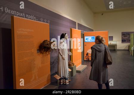 Exhibits from the classical antiquity period of ancient Greece . Diachronic Museum of Larissa , Greece Stock Photo