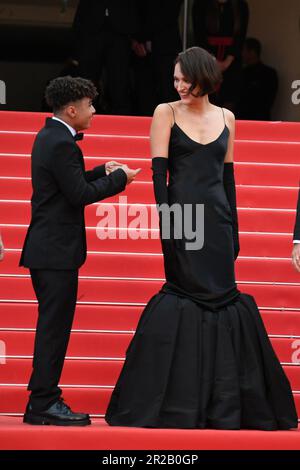 Cannes, France. 02nd Jan, 2016. 76th Cannes Film Festival 2023, evening 3 - Red Carpet “Indiana Jones and The Dial of Destiny” In the photo Ethann Isidore, Phoebe Waller-Bridge Credit: Independent Photo Agency/Alamy Live News Stock Photo