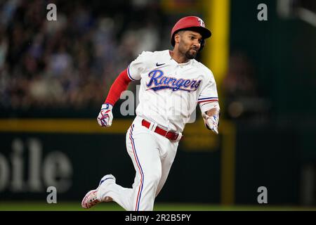 Texas Rangers' Marcus Semien sprints home to score during a baseball game  against the Los Angeles Angels in Arlington, Texas, Tuesday, Sept. 20, 2022.  (AP Photo/Tony Gutierrez Stock Photo - Alamy