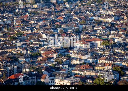 aerial of living area in Frankfurt an Main in the afternoon, Germany Stock Photo