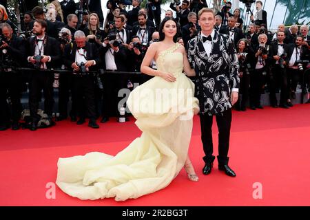 Matthias Schweighoefer and Ruby O. Fee attend the premiere of „Indiana ...
