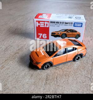 https://l450v.alamy.com/450v/2r2bth7/tomica-takara-tomy-76-subaru-wrx-s4-sti-sport-r-ex-brown-model-car-diecast-with-package-box-toy-car-made-in-vietnam-tomy-corporation-of-japan-2r2bth7.jpg