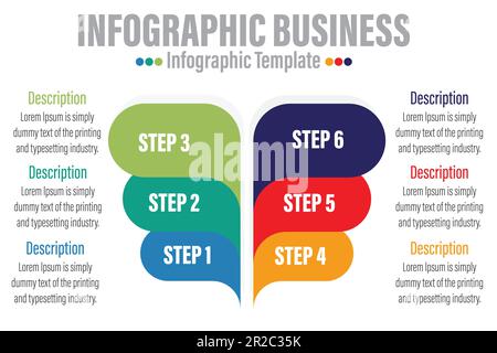Six Steps Startup Slide Template Stock Vector Image & Art - Alamy