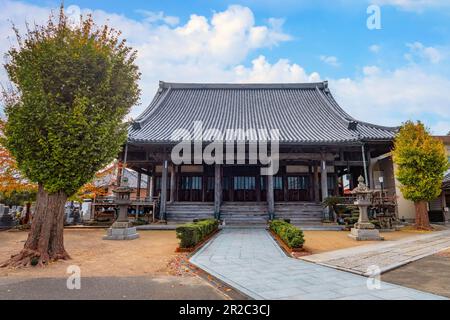 Nakatsu, Japan - Nov 26 2022: Myoren-ji Temple situated a little south of the center of the Tera-machi district Stock Photo