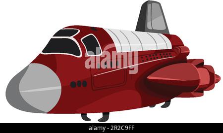 Space Shuttle Isolated on White Background illustration Stock Vector
